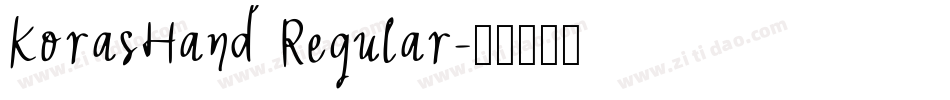 KorasHand Regular字体转换